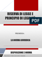 Riserva Di Legge e Principio Di Legalità