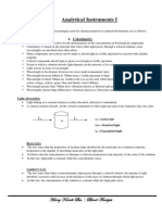 Analytical Equipment I