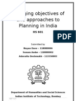 Changing Objectives of and Approaches To Planning in India