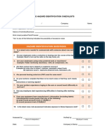 Noise Hazard Identification Checklists