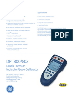 Ge Druck Dpi 802 Pressure Indicator Datasheet