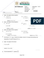 9.4 Deriving and Using Formulae