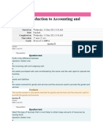 Quiz 1: Introduction To Accounting and Bookkeeping