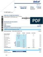 Estado de Cuenta - $269.00: Movimientos Del Mes Anterior Total