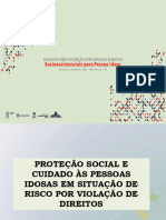 Proteção Social e Cuidado Às Pessoas Idosas em Situação de Risco Por Violação de Direitos