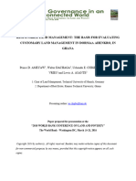 Responsible Land Management The Basis For Evaluating Customary Land Management in Dormaa Ahenkro in Ghana