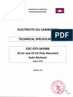 EDC-DTS-MV006 - 35 KV and 22 KV Pole Mounted Auto Reclosers