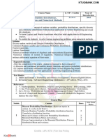 MA202 Probability Distributions Transforms and Numerical Methods