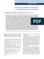 Diagnostic Performance of Skeletal Maturity For The Assessment of Midpalatal Suture Maturation