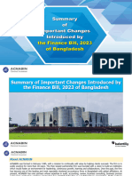 Summary of Important Changes Introduced by Finance Bill 2023 Bangladesh