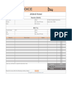 Hotel Invoice Template