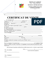 Certificat de Vente