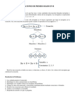 Ecuaciones de Primer Grado en R