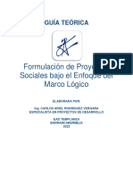 Guía Teórica - Formulación Marco Lógico - Proyectos Sociales v.3 2022