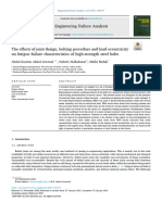 The Effects of Joint Design, Bolting Procedure and Load Eccentricity On Fatigue Failure Characteristics of High-Strength Steel Bolts