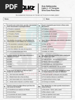 Quiz ULB 2024 - Lição 3 - Adolescentes