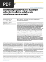 Quantifying Bias Introduced by Sample Collection in Relative and Absolute Microbiome Measurements