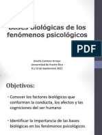 Bases Biológicas de Los Fenómenos Psicológicos