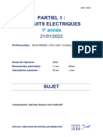 Sqy Sujet Partiel 1 Electricte I