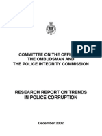 Research Report On Trends in Police Corruption - AUSTRALIA