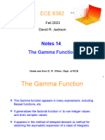 Notes 14 6382 Gamma Function