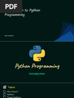 1 - Introduction To Python