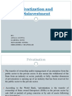 Privatization and Disinvestment: BY: Apala Gupta Garima Soni Minakshi Sinha Shraddha Chapekar