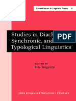 Fs Szemerenyi 1979 Brogyanyi Bela Ed Studies in Diachronic Synchronic and Typol