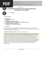 U.S. Navy Office of Naval Intelligence Worldwide Threat To Shipping (WTS) Report, 20 December 2023 - 17 January 2024