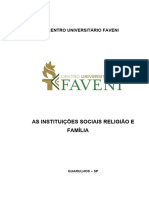 As Instituições Sociais Religião e Família