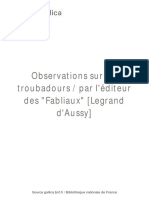 Observations Sur Les Troubadours (... ) Legrand D'aussy bpt6k1158071b