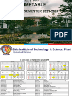 Timetable II Semester 2023 - 24