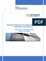 Informe Encuesta Seguridad Vial RD 2019