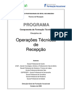 Operações Técnicas de Receção