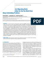 An Improved Discrete Migrating Birds Optimization Algorithm For The No-Wait Flow Shop Scheduling Problem