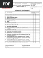 Permit-To-Work - Diving Operations