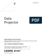 Data Projector: Operating Instructions
