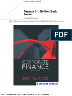 Dwnload Full Corporate Finance 3rd Edition Berk Solutions Manual PDF