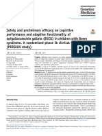 Safety and Preliminary Efficacy On Cognitive Performance and Ada 2022 Geneti