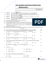 Maharashtra Board Class 12 Mathematics Question Paper 2023