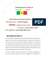 Rapport de Yacine Diagne