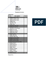 Inventory Checklist Purna