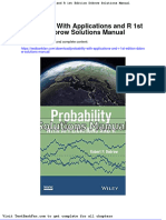 Dwnload Full Probability With Applications and R 1st Edition Dobrow Solutions Manual PDF