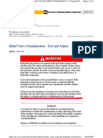 Relief Valve (Transmission) - Test and Adjust