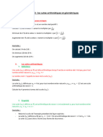 Les Suites Arithmetiques Et Geometriques