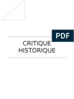 Critique Historique