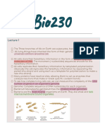 BIO230 - Section 1 Regulation of Genome Expression Lecture 1-9