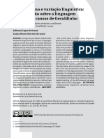 Regionalismo e Variação Linguística - Uma Reflexão Sobre A Linguagem Caipira Nos Causos de Geraldinho Nogueira (2019)