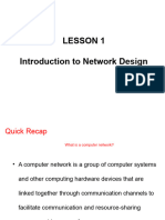 Lesson 1 - Introduction To Network Design