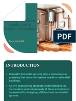 Domestic Hot Water Installations in Residential Buildings